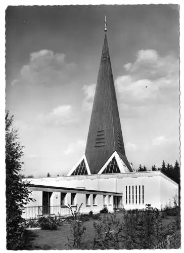 Ansichtskarte, Donauwörth - Parkstadt, Kath. Stadtpfarrkirche Christi Himmelfahrt, um 1965