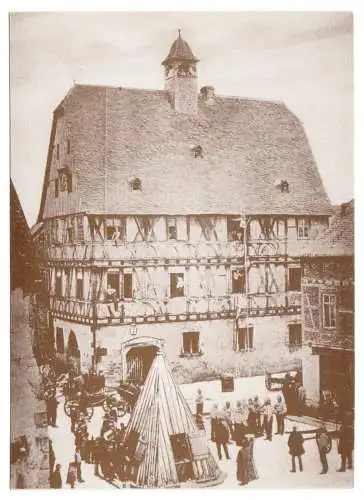 AK, Bad Orb, Ehemaliges Orber Rathaus am Marktplatz, Reprint 1988