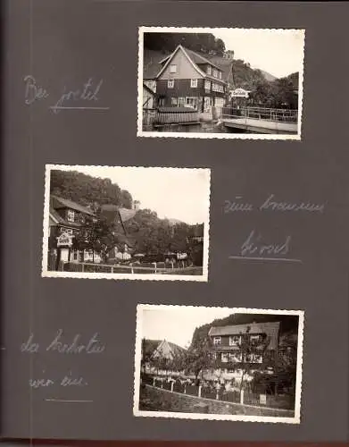 Album mit 62 Fotos im Format 9 x 6 cm eines Kuraufenhaltes im Westharz, 1957