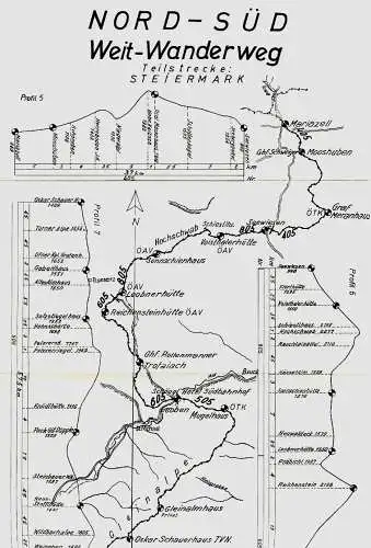 Prospekt, Nord-Süd Weit-Wanderweg, Teilstecken Steiermark u. Niederösterr., 1976