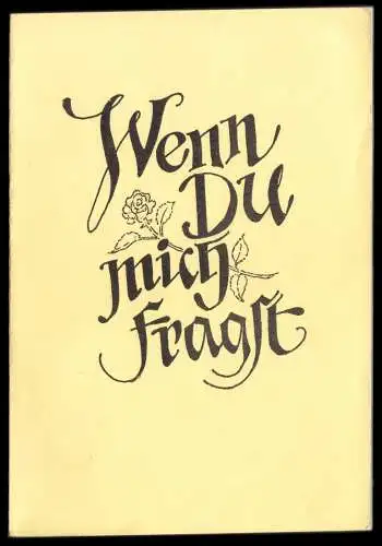 Wiesner, Otto; Wenn du mich fragst - Gedichte, um 1998