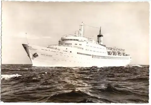 Ansichtskarte, FDGB-Urlauberschiff GTMS "Fritz Heckert", 1963