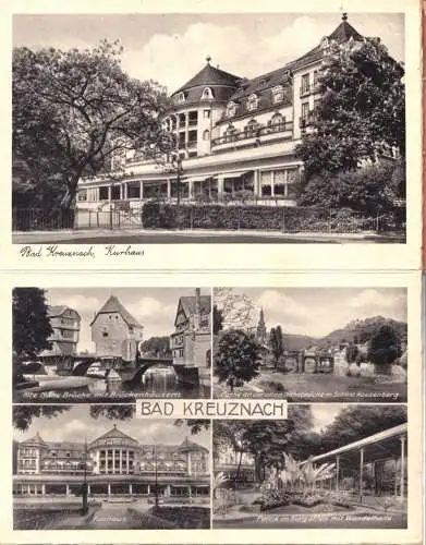 AK Leporello mit 10 AK, Bad Kreuznach, um 1930