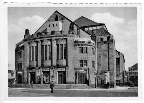 Ansichtskarte, Osnabrück, Das Stadttheater, um 1955
