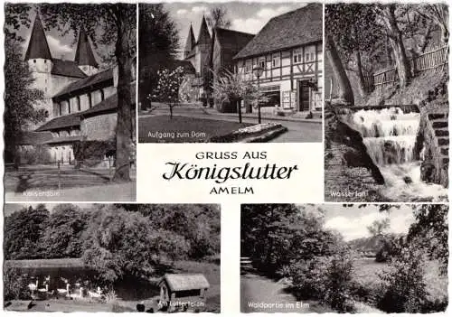 Ansichtskarte, Königslutter, Gruss aus Königslutter Amelm, fünf Abb., 1965