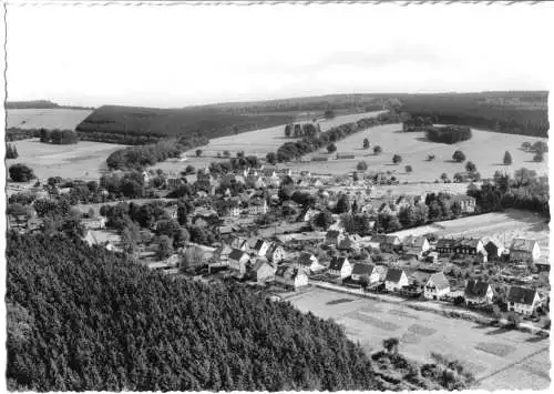 Ansichtskarte, Neuhaus im Solling, Luftbildteilansicht, Version 1, um 1960