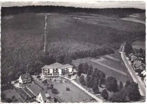 Ansichtskarte, Neuhaus im Solling, Parkhotel Düsterdiek, Luftbildansicht, 1962