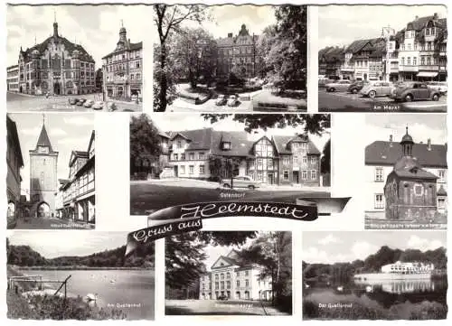 Ansichtskarte, Helmstedt, neun Abb., um 1962