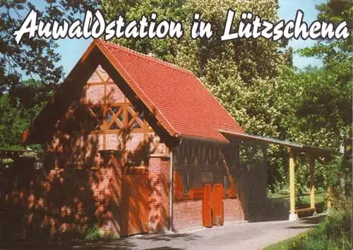 Ansichtskarte, Lützschena, Auwaldstation, um 1995