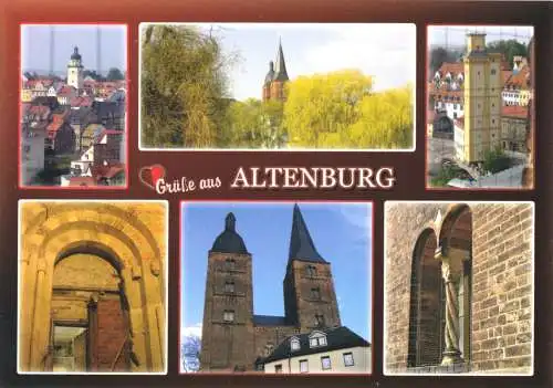 Ansichtskarte, Altenburg, sechs Abb., um 2005