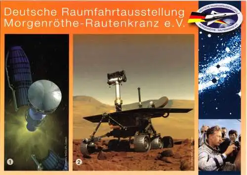 Ansichtskarte, Morgenröthe - Rautenkranz, Deutsche Raumfahrtausstellung, Version 1, um 2008