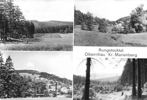 Ansichtskarte, Olbernhau Kr. Marienberg, Rungstocktal, vier Abb., 1983