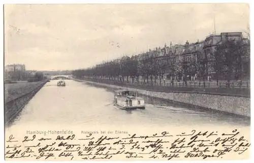 Ansichtskarte, Hamburg Hohenfelde, Alsterpark bei Eilenau, 1906