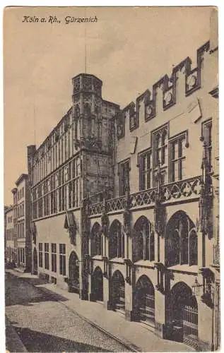 Ansichtskarte, Köln, Gürzenich, um 1920