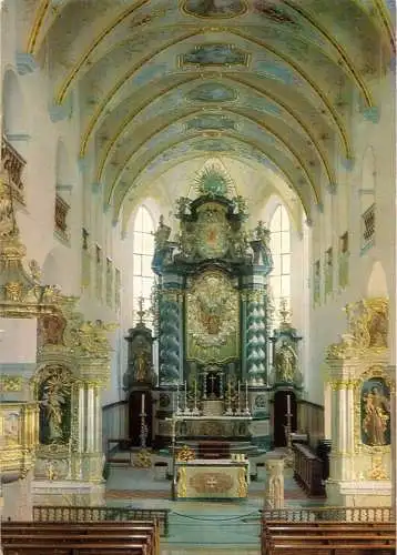 Ansichtskarte, Bad Waldsee, Pfarrkirche St. Peter, Innenansicht, 1981