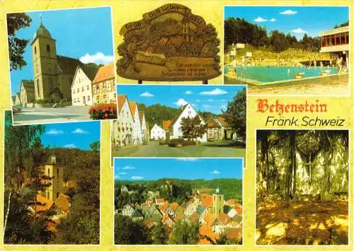 Ansichtskarte, Betzenstein Fränk. Schweiz, sieben Abb., gestaltet, 1983