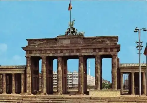 Ansichtskarte, Berlin Mitte, Brandenburger Tor von Westberliner Seite, um 1980