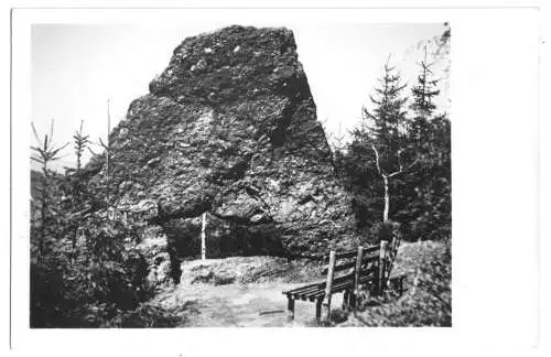Ansichtskarte, Giessübel Thür. Wald, Felsen, Echtfoto, um 1955
