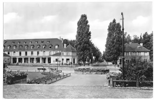 Ansichtskarte, Bad Saarow - Pieskow, Bahnhofsplatz, 1958