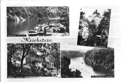 Ansichtskarte, Kriebstein, vier Abb., 1968