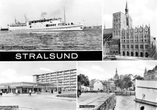 Ansichtskarte, Stralsund, vier Abb., 1981