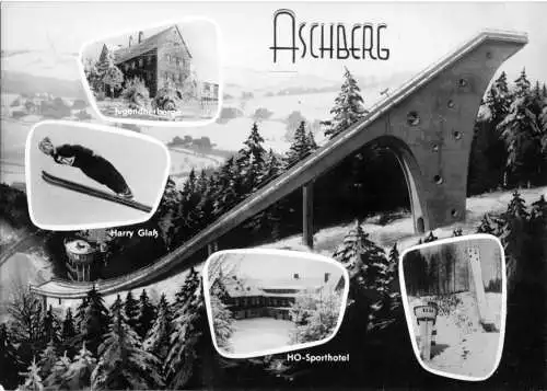 AK, Klingenthal Sachs., Große Aschberg-Schanze, fünf Abb., 1961