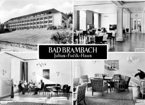 Ansichtskarte, Bad Brambach, Julius-Fucik-Haus, vier Abb., 1969