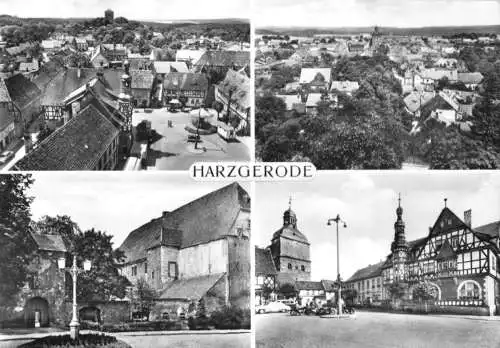 Ansichtskarte, Harzgerode, vier Abb., 1968