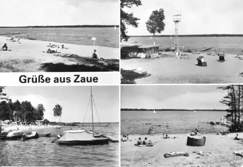 AK, Reesen - Zaue Kr. Lübben, OT Zaue, Am Schwielochsee, vier Abb., 1984