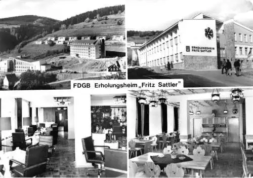 Ansichtskarte, Fehrenbach Thür., FDGB-Heim "Fritz Sattler", 1977
