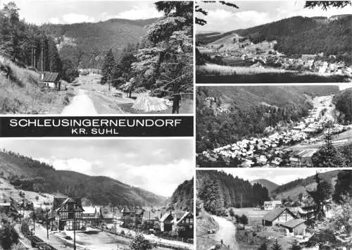 Ansichtskarte, Schleusingerneundorf Kr. Suhl, fünf Abb., 1972