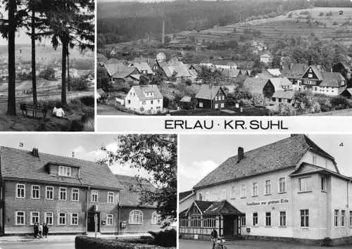 Ansichtskarte, Erlau Kr. Suhl, vier Abb., 1973