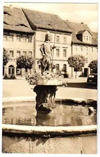 Ansichtskarte, Kölleda Kr. Sömmerda, Wippertusbrunnen, 1965