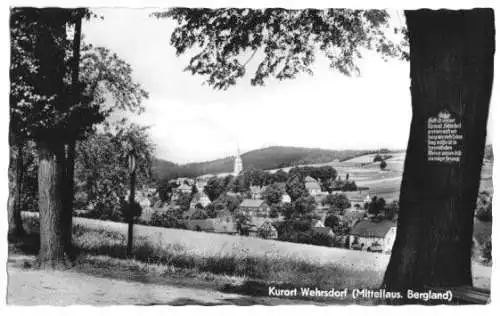 Ansichtskarte, Kurort Wehrsdorf Mittellaus. Bergland, Totale, 1960