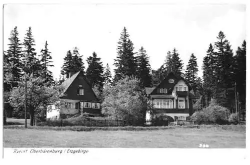 Ansichtskarte, Kurort Oberbärenburg Osterzgeb., zwei Villen, 1964