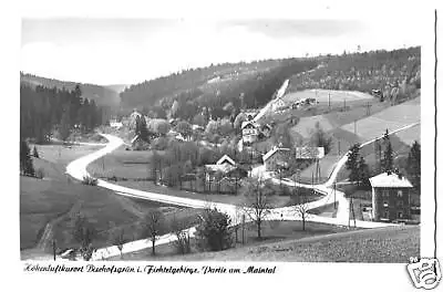 AK, Bischofsgrün Fichtelgeb., Teilansicht, 1951