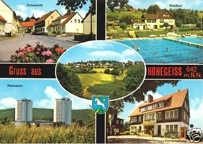 Ansichtskarte, Hohegeiss Harz, fünf Abb., um 1980