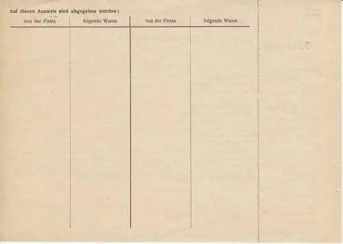 Einkaufsnachweis für den Ausgleich von Fliegerschäden, 1943