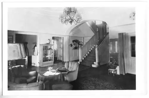 AK, Oberhof Thür. Wald, Ernst-Thälmann-Haus, Hotelhalle, 1953