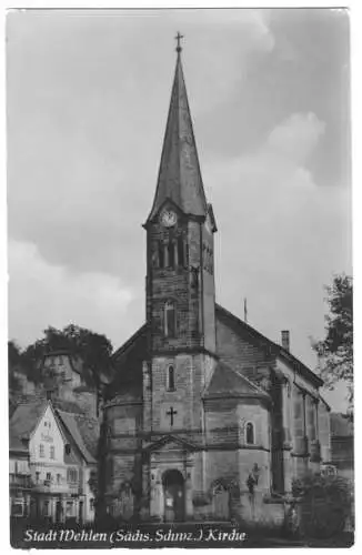 AK, Stadt Wehlen Sächs. Schweiz, Kirche, 1956