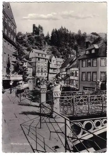 AK, Monschau Eifel, Teilansicht, 1957