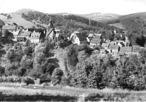 AK, Lauenstein Osterzgeb., Teilansicht mit Geisingberg, 1989