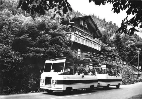 AK, Schwarzburg i. Thür., Schwarza-Express an HOG Schweizerhaus, 1968