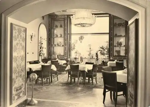 AK, Berlin Friedrichshain, HOG "Café Warschau", Gastraum, 1964