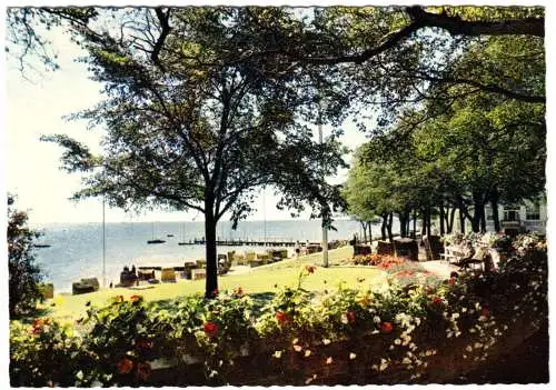 AK, Wyk auf Föhr, Anlagen und Strand, um 1968
