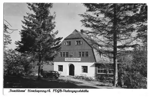 AK, Hirschsprung Erzgeb., Gaststätte Buschhaus, 1964