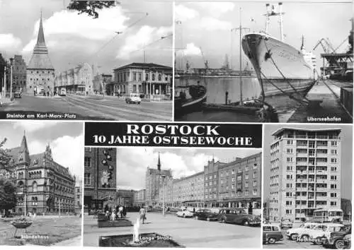 AK, Rostock, fünf Abb., 1967