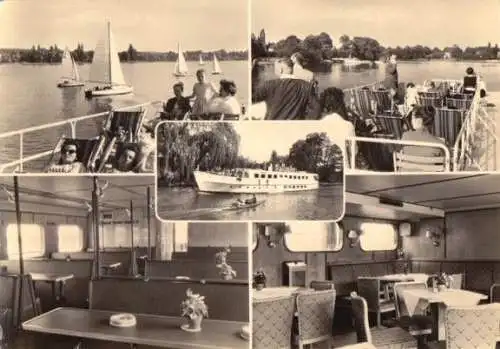 AK, Berlin, fünf Abb., Weiße Flotte, 1960