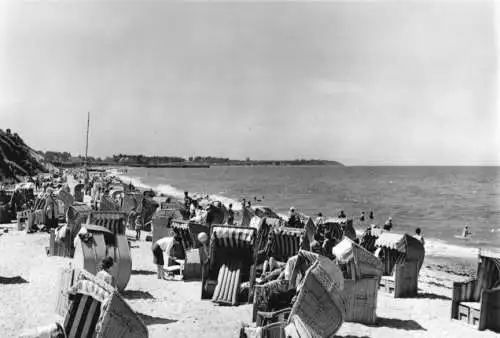 Ansichtskarte, Ostseebad Rerik, Strandpartie, belebt, 1963