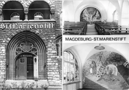 AK, Magdeburg, St. Marienstift, drei Abb., 1976